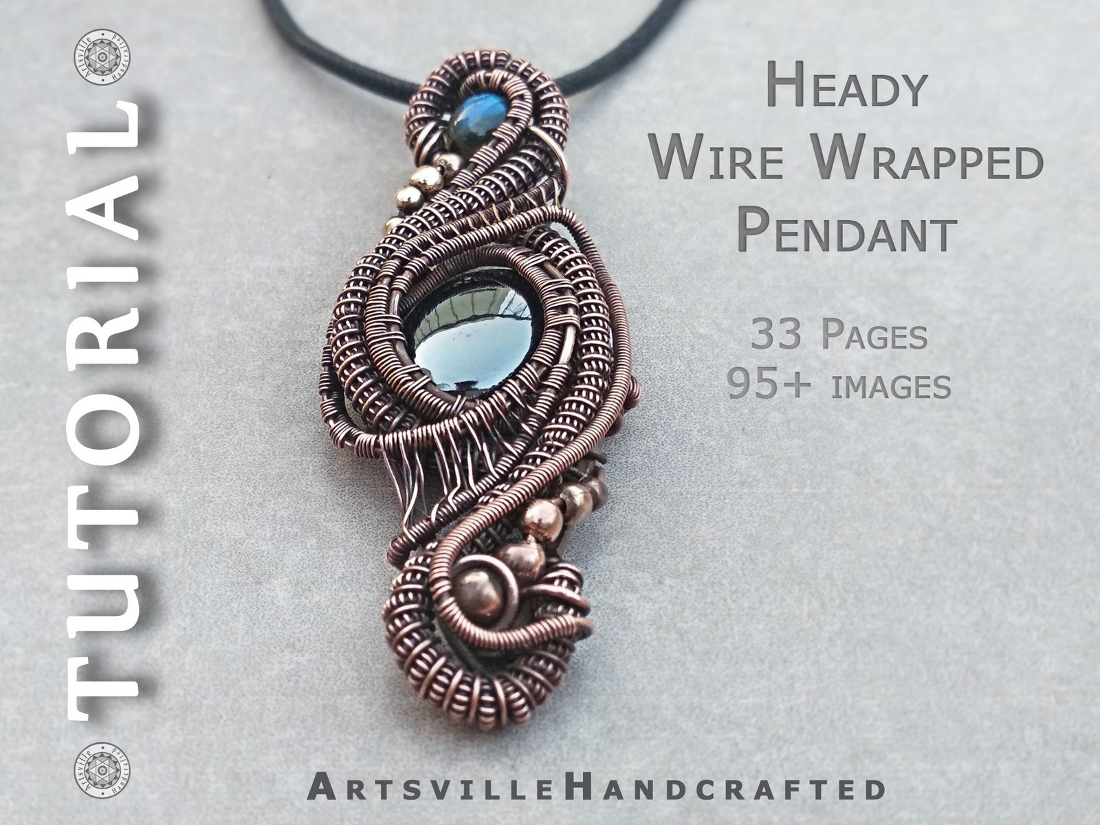 Front Image 103 How to create Heady Wire Wrap Pendant Tutorial PDF Download