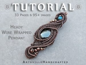 How to create Heady Wire Wrap Pendant Tutorial PDF Download