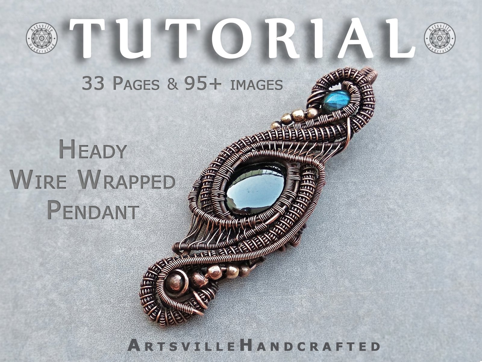 Front Image 104 How to create Heady Wire Wrap Pendant Tutorial PDF Download