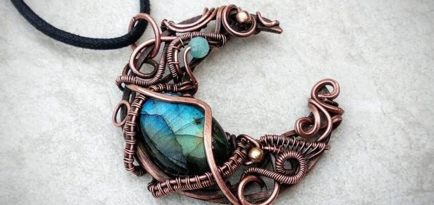 Jewelry making for beginners, wire wrap pendant PDF tutorial, step by step instruction instant download by artsvillehandcrafted