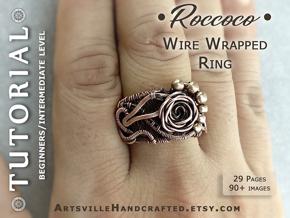 make-your-own-ring-diy-wire-wrapped-ring-artsville-handcrafted-avht10a Wire-Wrap-flower-Ring-Tutorial-Download-PDF-Learn-Wire-Wrapping-artsvillehandcrafted