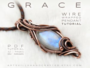 Learn wire wrap jewelry making with PDF tutorial instant download step by step instruction by artsvillehandcrafted