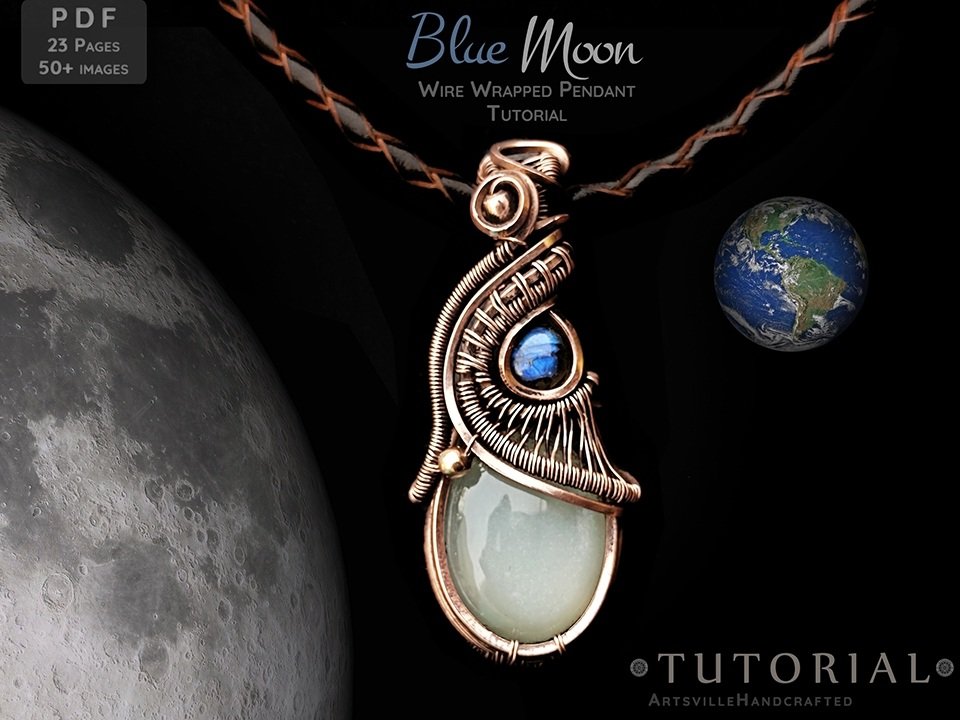 Learn-Wire-wrapping-lesson-Wire-wrapped-pendant-Tutorial-instructions-jewelry-making-how-to-artsvillehandcrafted-avh32b Two Stone Wire Wrapped Pendant Tutorial Pdf Download