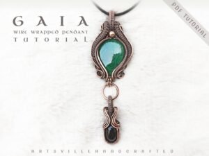 Wire art tutorial to learn wire weaving techniques and wire jewelry, buy PDF book instant download by artsvillehandcrafted