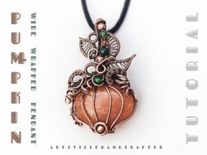pumpkin wire wrap tutorial halloween jewelry artsvillehandcrafted