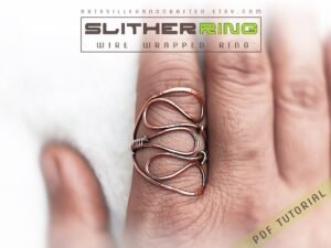 Step-by-step PDF tutorial for making a wire wrap ring jewelry by artsvillehandcrafted