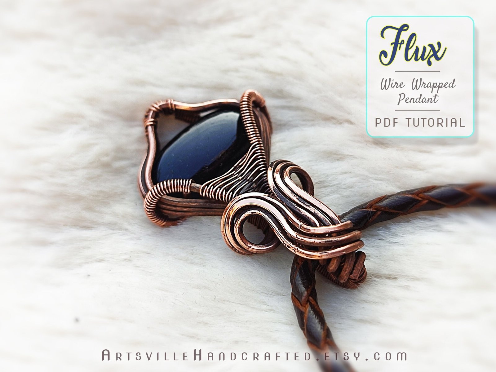 il_fullxfull.4811616962_rj2f.jpg Wire work tutorial book to create Wire wrap pendant jewelry for beginners, PDF file instant download by artsvillehandcrafted