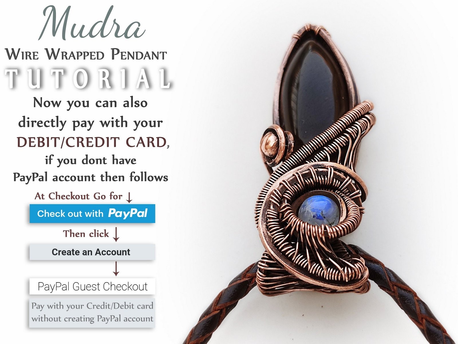 il_fullxfull.3217703921_eb17.jpg Jewelry making for beginners, wire wrap pendant PDF tutorial, step by step instruction instant download by artsvillehandcrafted